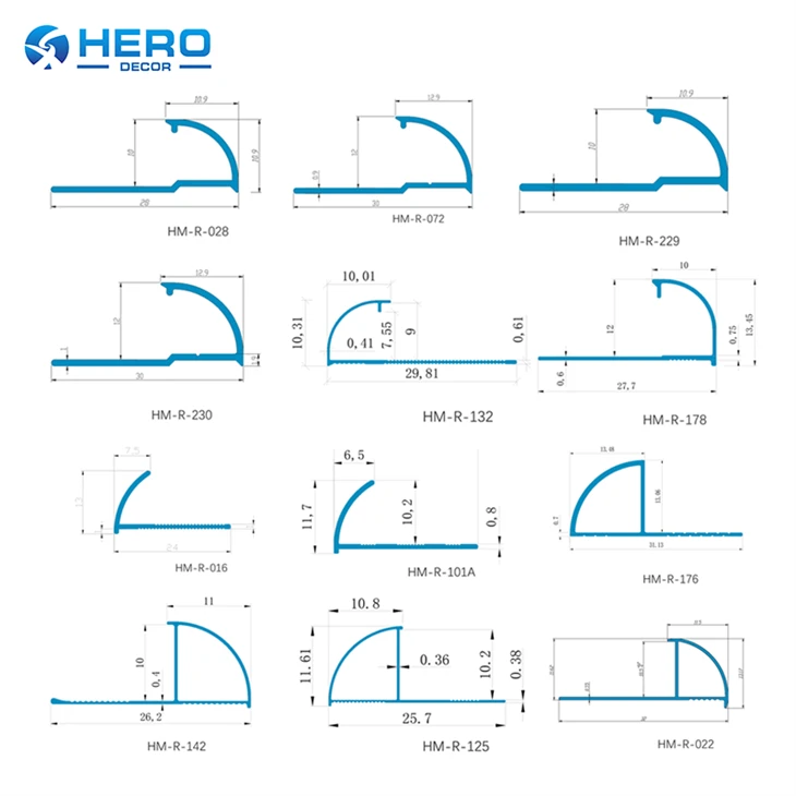 HERO - Metal Bullnose Tile Edging Trim Collection